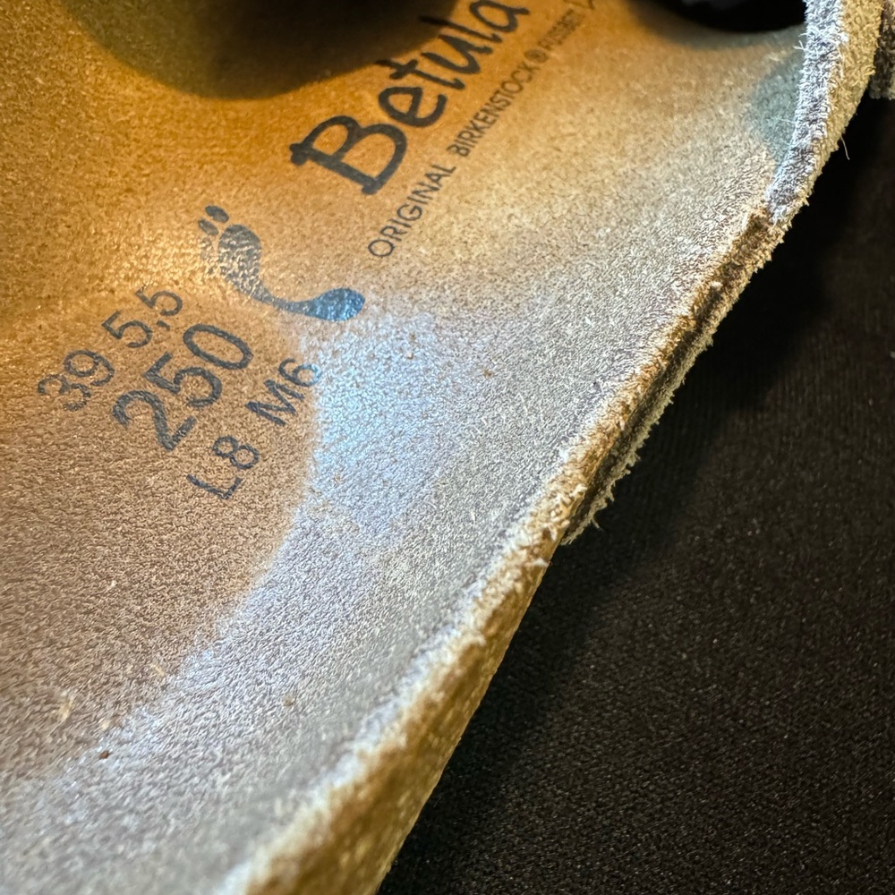Birkenstock Boston slip-on sandals.
